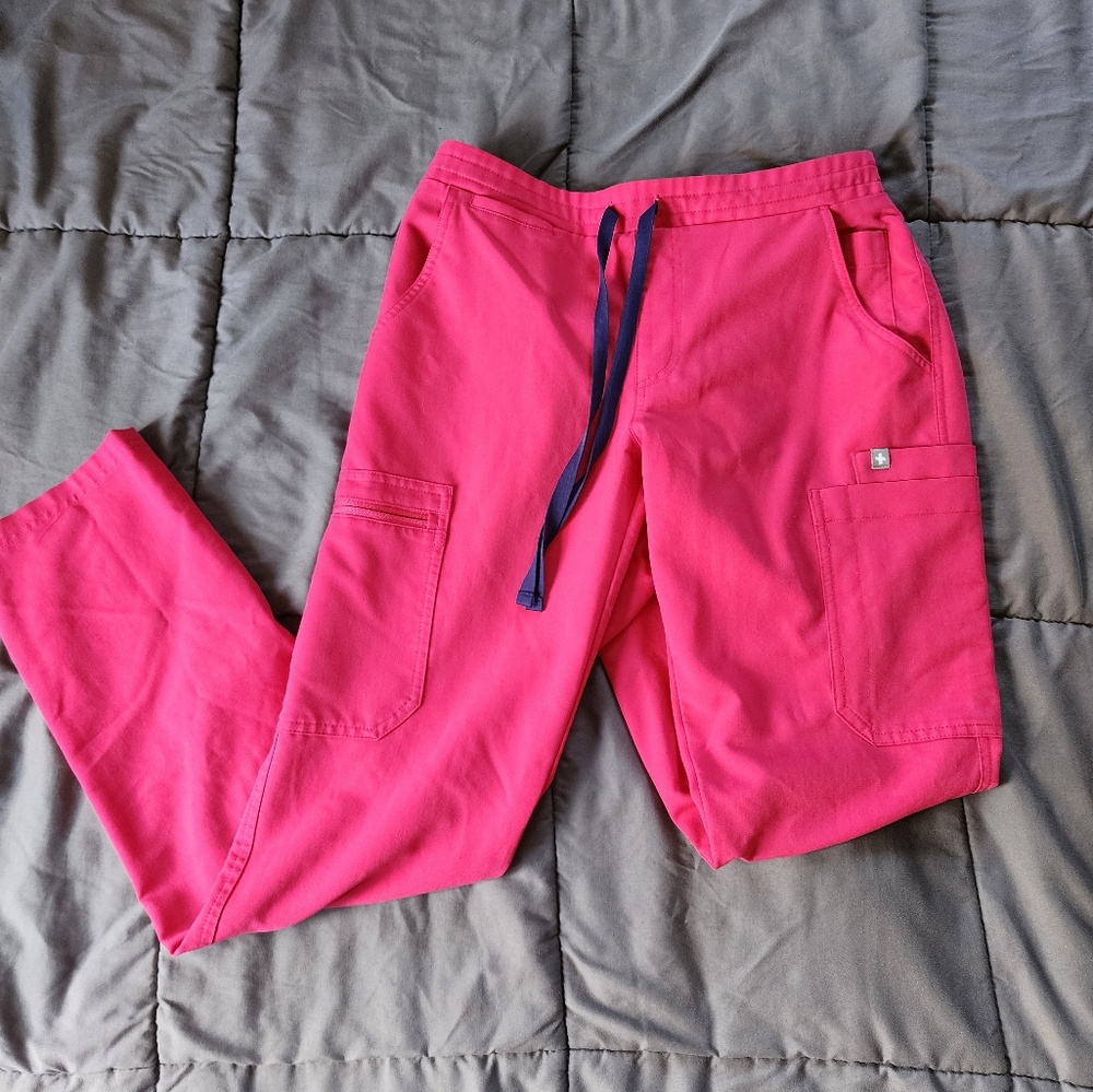 S Figs Hot Pink scrub pants